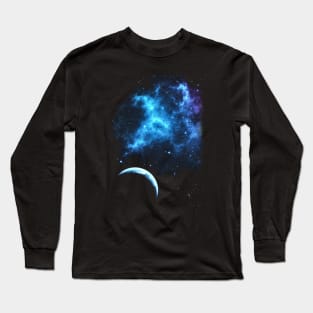 Pink Purple Nebula Planet Galaxy Long Sleeve T-Shirt